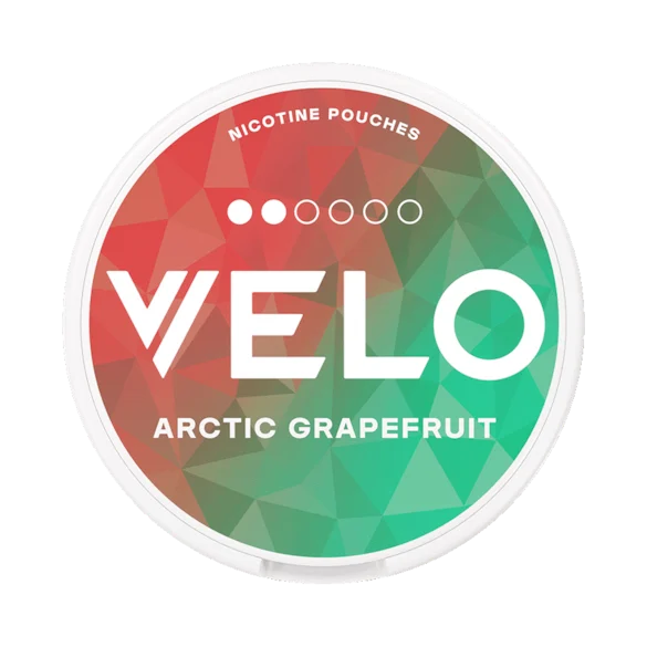 VELO Arctic Grapefruit nicotine pouches can — 10mg Strong grapefruit peppermint