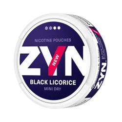 ZYN Mini Dry Black Licorice 3mg, Zyn licorice, licorice zyns, usa zyns, licorice zyn in usa