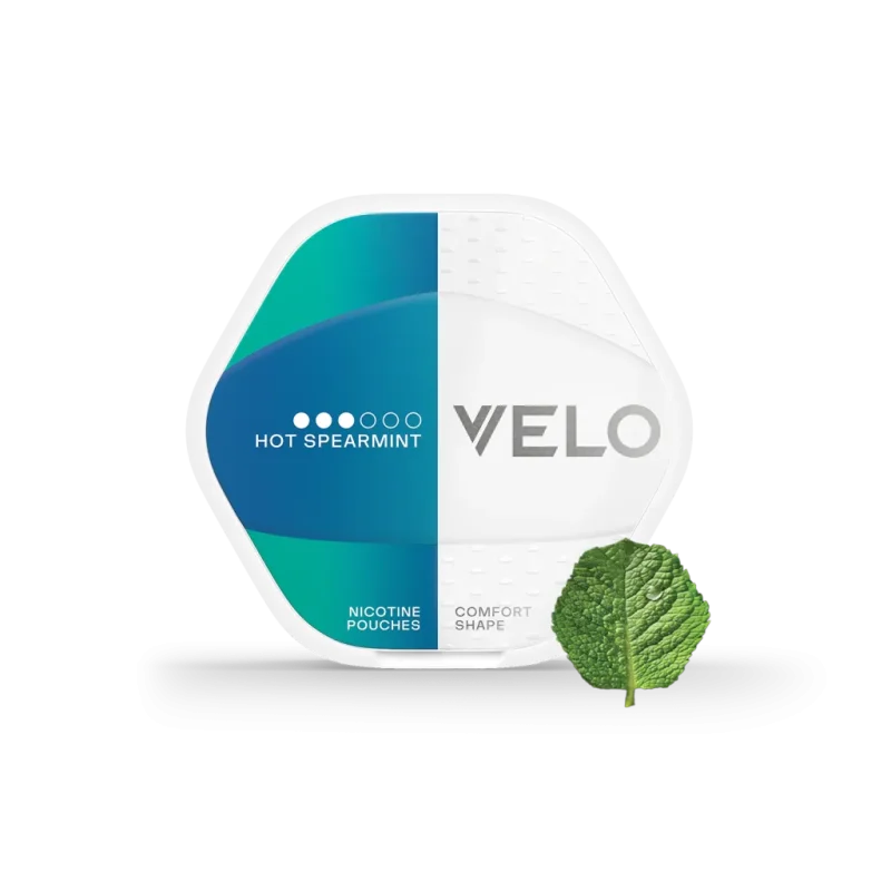 VELO Shift Hot Spearmint tobacco-free nicotine pouches can with spearmint flavor