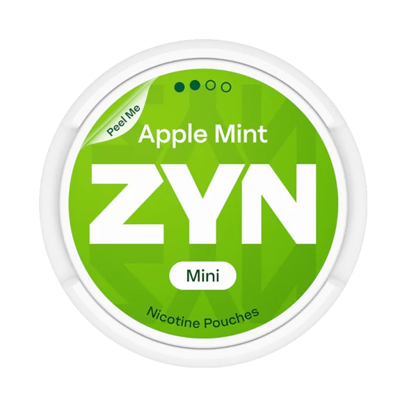 ZYN Apple Mint Mini ニコチンパウチ — フルーツミント TRPM8 タバコフリー Swedish Match 日本配送
