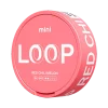 LOOP Red Chili Melon Mini nicotine pouch can — capsaicin TRPV1 heat menthol TRPM8 cold nonadienal melon Mini format discreet Hyper Strong tobacco-free InstantRush PlantCan Another Factory AB Sweden