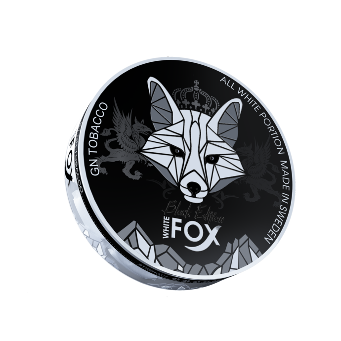 White Fox Black 30-34mg/g nicotine pouches Korea ultra strong geraniol guaiacol